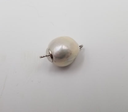 BAROQUE FRESHWATER CULTURED PEARL STERLING MAGNETIC CLASP