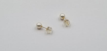 5-5.5 MM AAA FRESHWATER CULTURED PEARLS STUDS EARRINGS