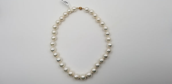 11-14 MM FRESHWATER CULTURE PEARLS 14 KT YELLOW GOLD NECKLACE 17.5"