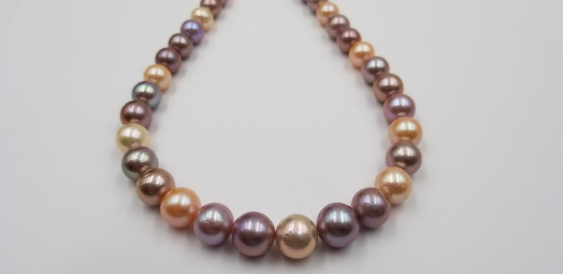 9-13 MM MULTI COLOR GRADUATE FRESHWATER CULTURE PEARLS STRANDS 16 "