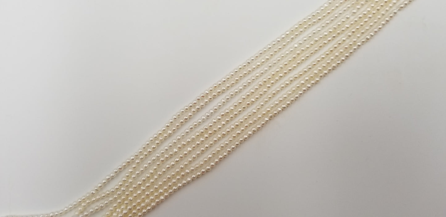 SMALL SIZE 2.5-3 MM FRESHWATER CULTURE PEARLS STRANDS