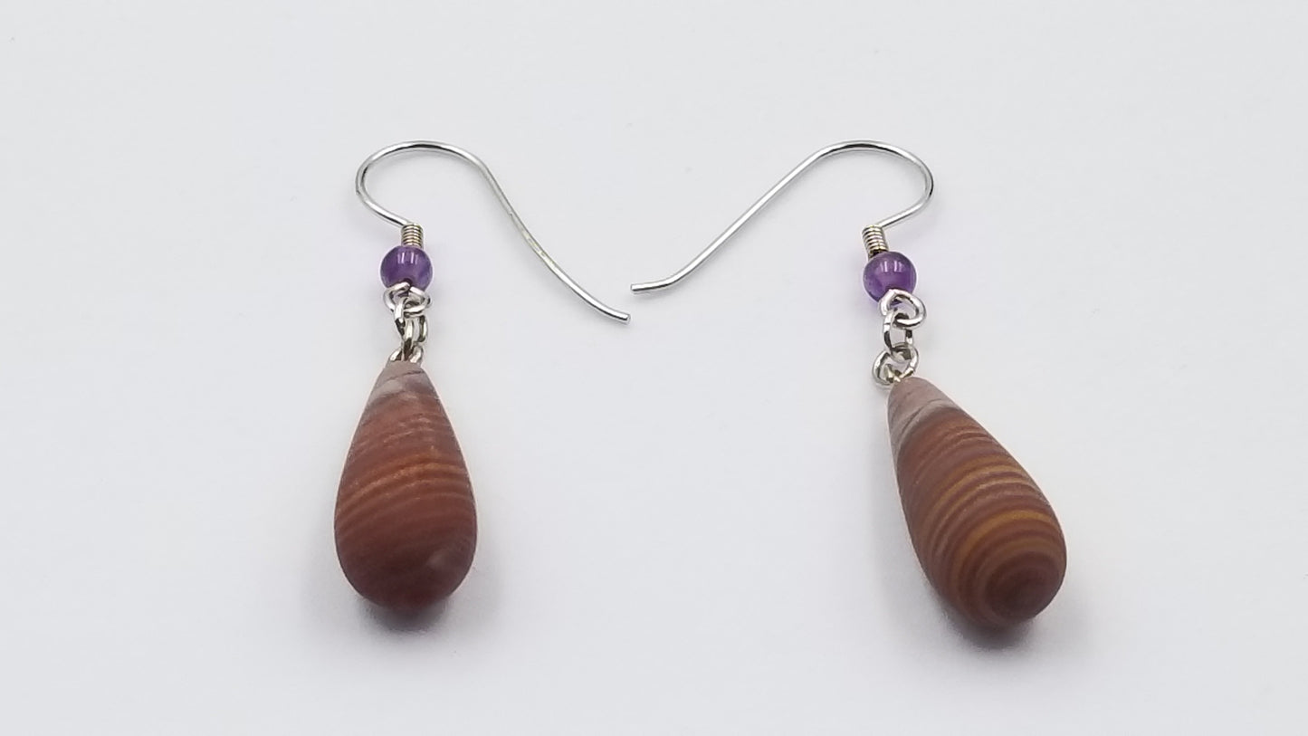 HICKORYITE (FROSTED) 8X20 MM STERLING SILVER WIRE DANGLE EARRINGS