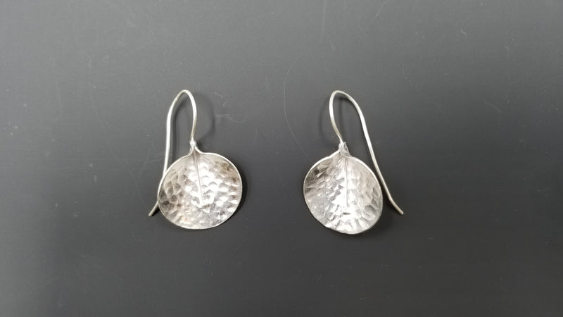 STERLING SILVER LONG FRENCH WIRE PEA EARRINGS