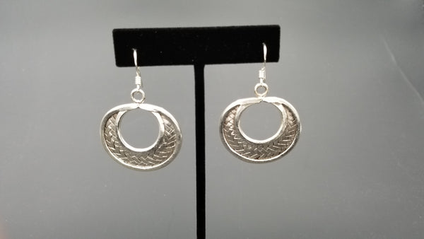 STERLING SILVER FRENCH WIRE DANGLE DESIGNS EARRINGS