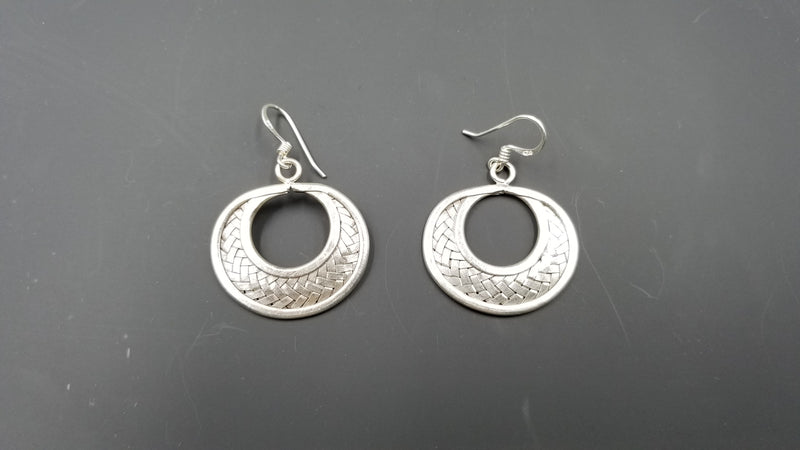 STERLING SILVER FRENCH WIRE DANGLE DESIGNS EARRINGS