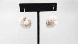 STERLING SILVER FRENCH WIRE DANGLE TRIPLE LAYERS EARRINGS