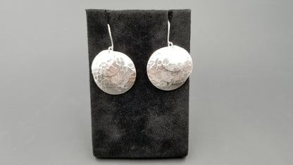 STERLING SILVER FRENCH WIRE DANGLE TRIPLE LAYERS EARRINGS