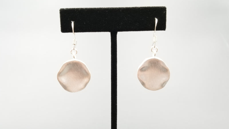 STERLING SILVER FRENCH WIRE DANGLE DESIGNS EARRINGS
