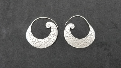 STERLING SILVER WIRE DESIGNS LARGE EARRINGS