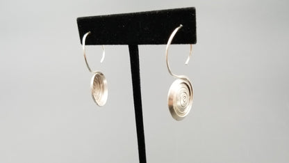 STERLING SILVER WIRE DESIGNS CIRCLE EARRINGS