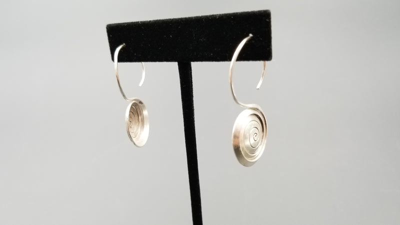 STERLING SILVER WIRE DESIGNS CIRCLE EARRINGS