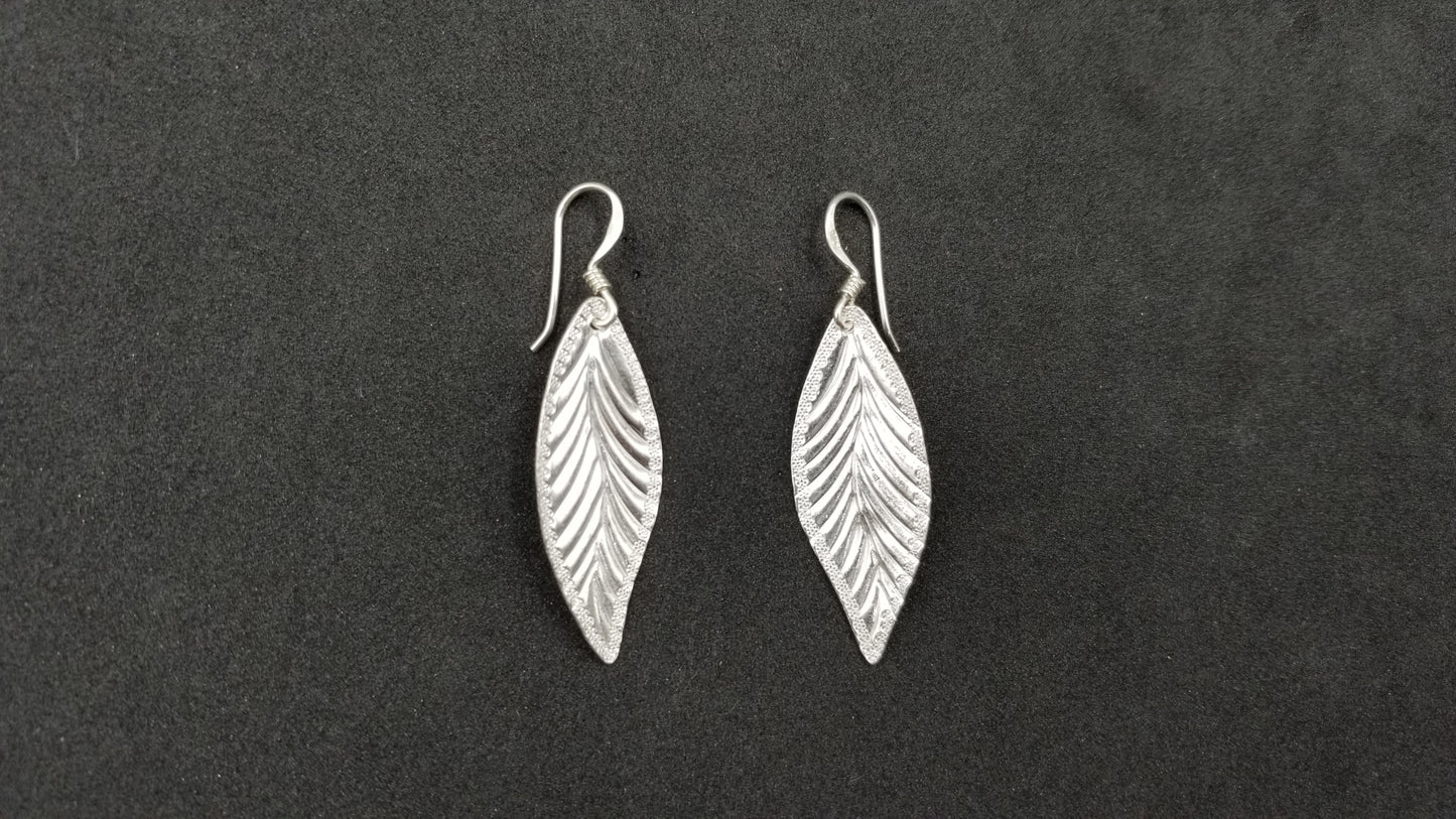 STERLING SILVER WIRE LONG DANGLE EARRINGS