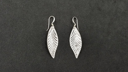 STERLING SILVER WIRE LONG DANGLE EARRINGS