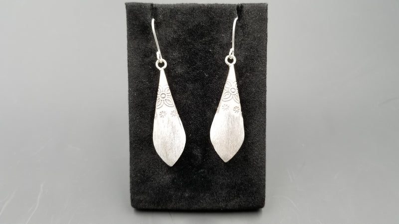 STERLING SILVER WIRE LONG DANGLE DESIGNS EARRINGS