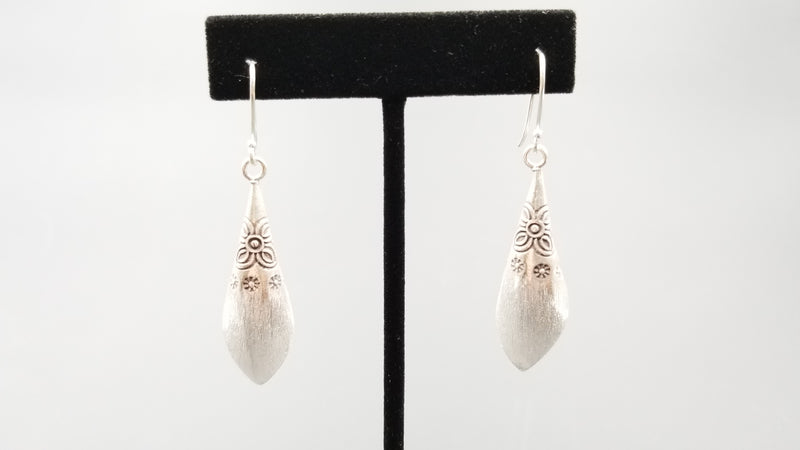 STERLING SILVER WIRE LONG DANGLE DESIGNS EARRINGS