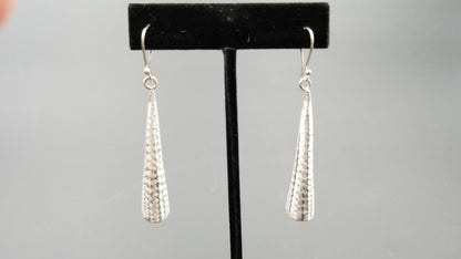 STERLING SILVER LONG DANGLE WIRE EARRINGS