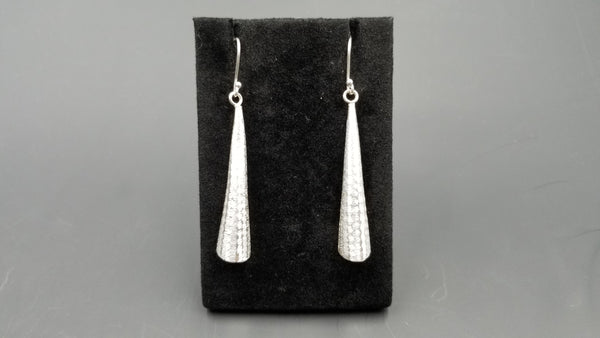 STERLING SILVER LONG DANGLE WIRE EARRINGS