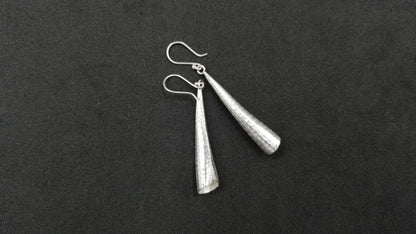 STERLING SILVER LONG DANGLE WIRE EARRINGS