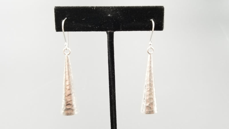 STERLING SILVER LONG DANGLE WIRE EARRINGS