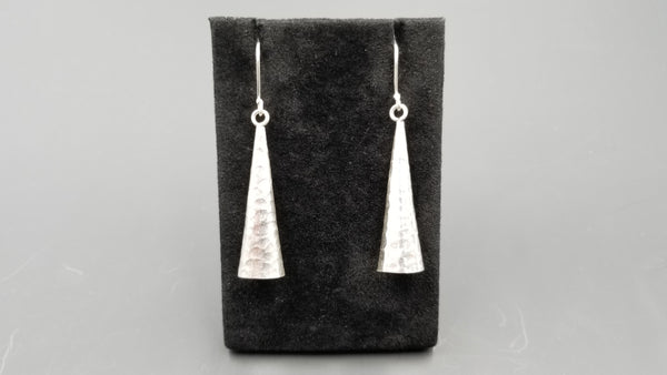 STERLING SILVER LONG DANGLE WIRE EARRINGS