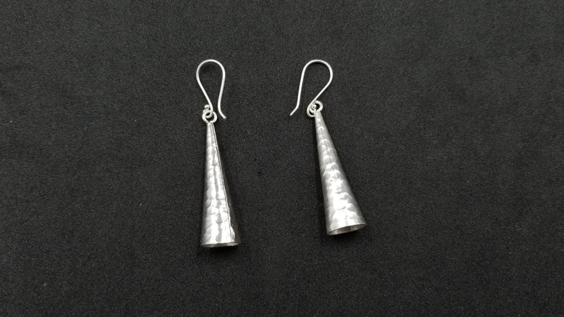 STERLING SILVER LONG DANGLE WIRE EARRINGS