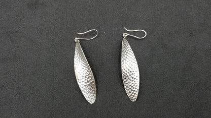 STERLING SILVER LONG DANGLE WIRE EARRINGS