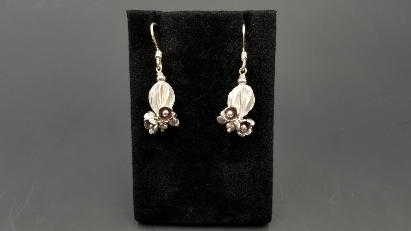 STERLING SILVER WIRE DANGLE DESIGNS EARRINGS