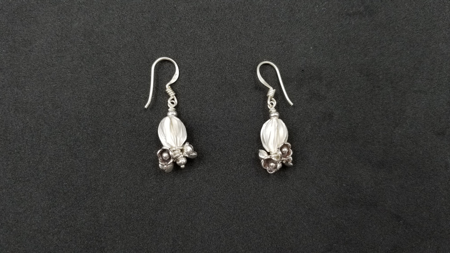 STERLING SILVER WIRE DANGLE DESIGNS EARRINGS