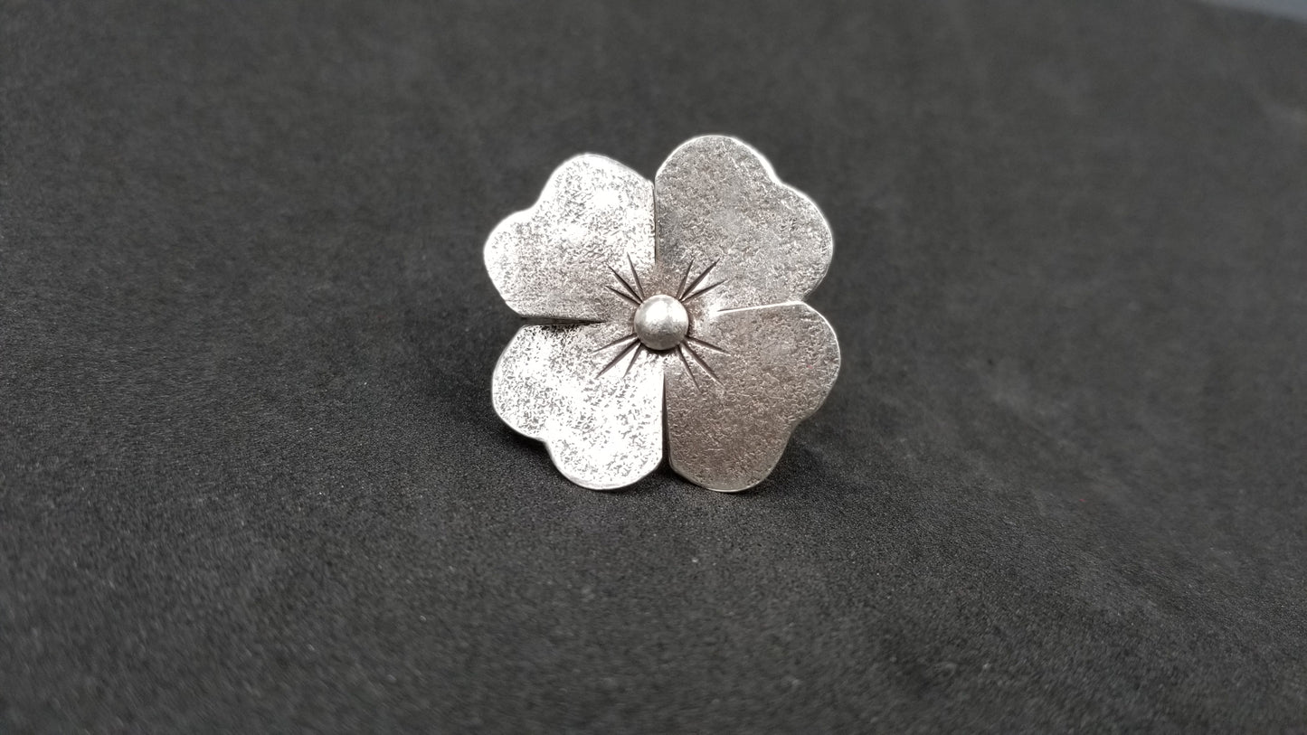 STERLING SILVER FANCY FLOWER RING