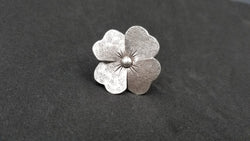 STERLING SILVER FANCY FLOWER RING