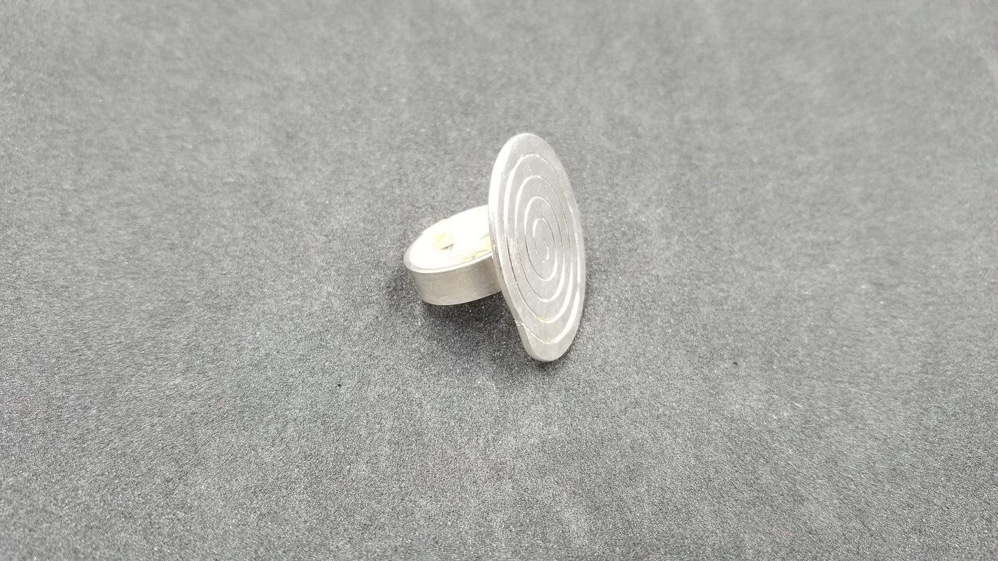 STERLING SILVER FANCY RING ( SIZE ADJUSTABLE )