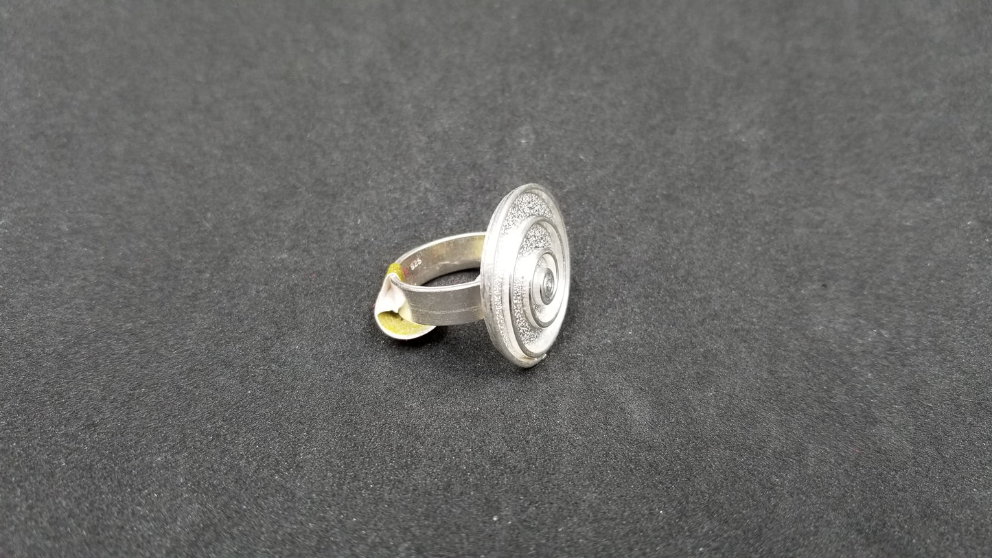 STERLING SILVER FANCY RING ( SIZE ADJUSTABLE )