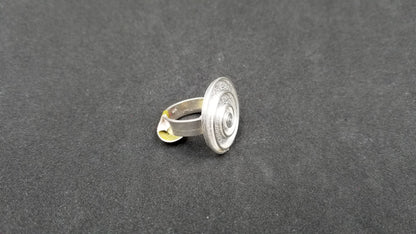 STERLING SILVER FANCY RING ( SIZE ADJUSTABLE )