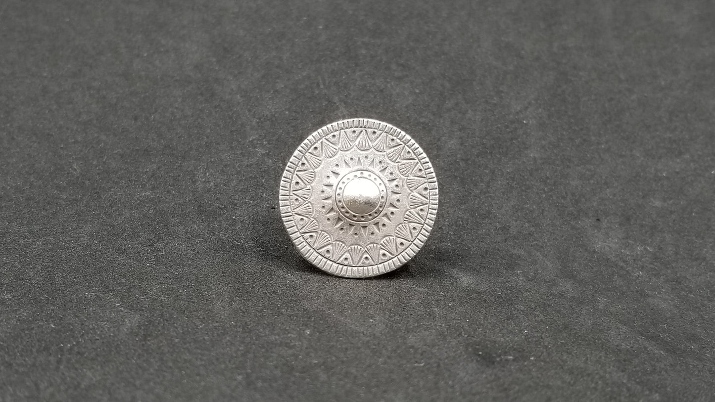 STERLING SILVER FUN RING ( SIZE ADJUSTABLE )