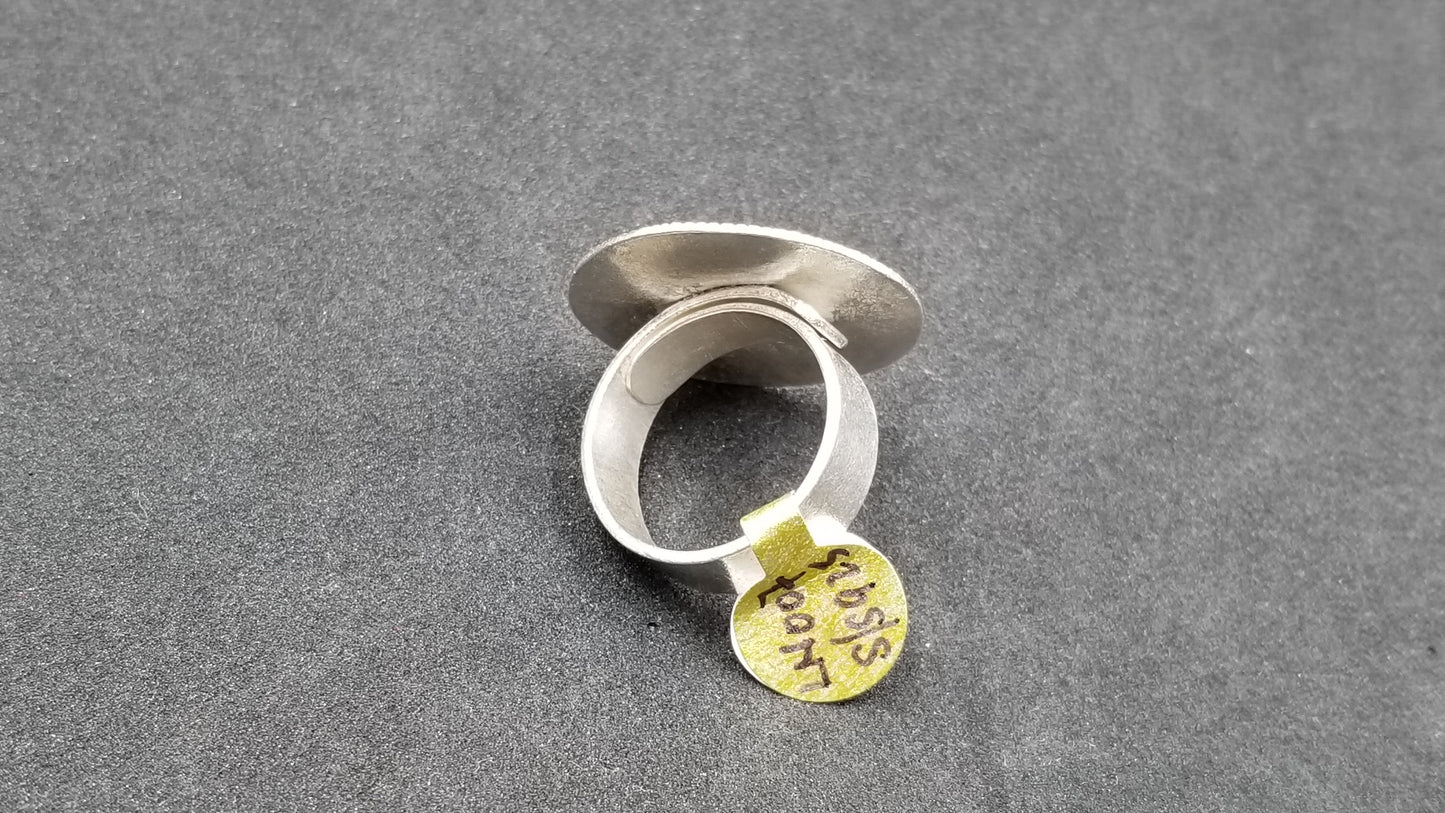 STERLING SILVER FUN RING ( SIZE ADJUSTABLE )