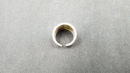 STERLING SILVER DESIGNS RING ( SIZE ADJUSTABLE )