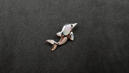 STERLING SILVER W/ MOTHER OF PEARL DOLPHIN PENDANT