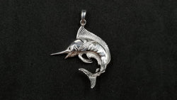 STERLING SILVER W/ MOTHER OF PEARLS MARLIN FISH PENDANT