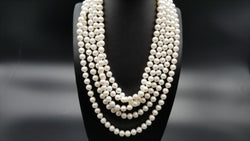 FRESHWATER CULTURE PEARLS 8-8.5 MM AA+ SUPER LONG 100" NECKLACE