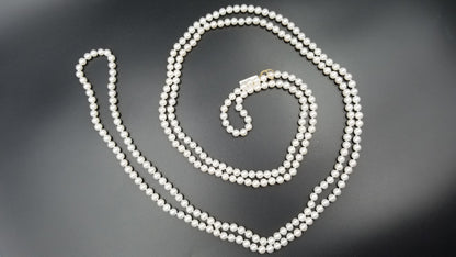 FRESHWATER CULTURE PEARLS 8-8.5 MM AA+ SUPER LONG 100" NECKLACE