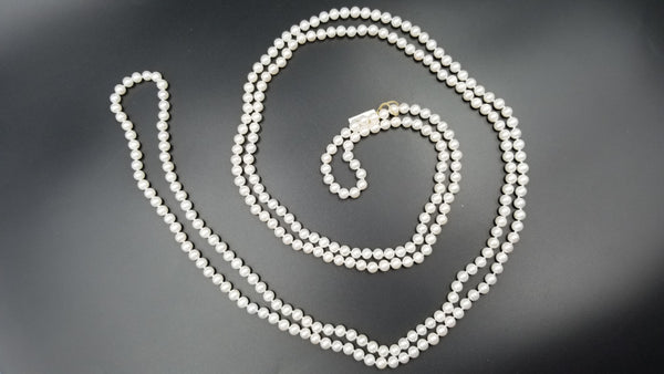 FRESHWATER CULTURE PEARLS 8-8.5 MM AA+ SUPER LONG 100" NECKLACE
