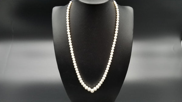 FRESHWATER CULTURE PEARLS V SHAPE STERLING SILVER LENGTH ADJUSTABLE NECKLACE