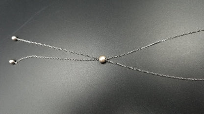 FRESHWATER CULTURE PEARLS V SHAPE STERLING SILVER LENGTH ADJUSTABLE NECKLACE