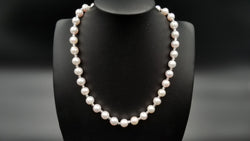 AKOYA CULTURE PEARLS 8-8.5 MM W/ STERLING SILVER BEADS NECKLACE