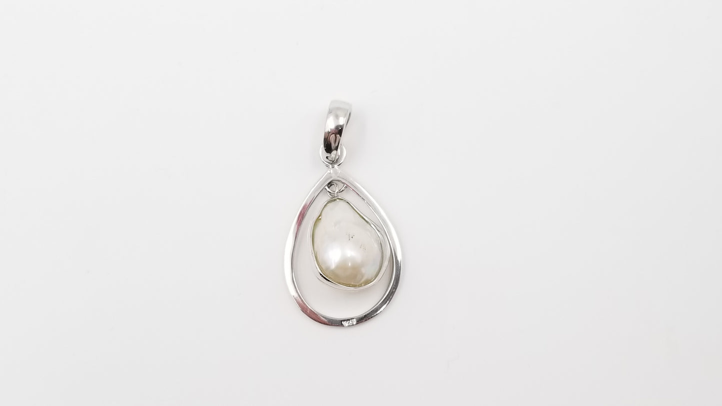 FRESHWATER BOROQUE STERLING SILVER DROP EARRINGS / ENHANCER SET