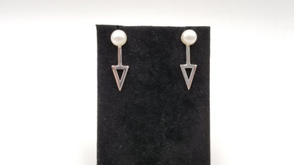 FRESHWATER CULTURE PEARLS STERLING SILVER PUSH BACK EARRINGS