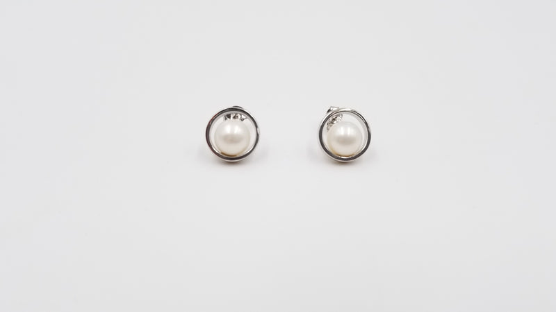 FRESHWATER CULTURE PEARLS STERLING SILVER PUSH BACK EARRINGS