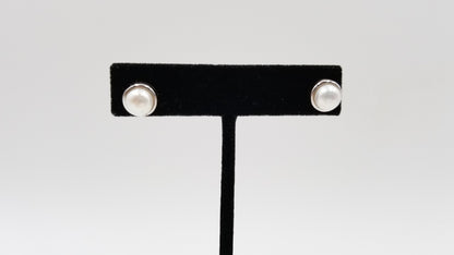 FRESHWATER CULTURE PEARLS STERLING SILVER PUSH BACK EARRINGS