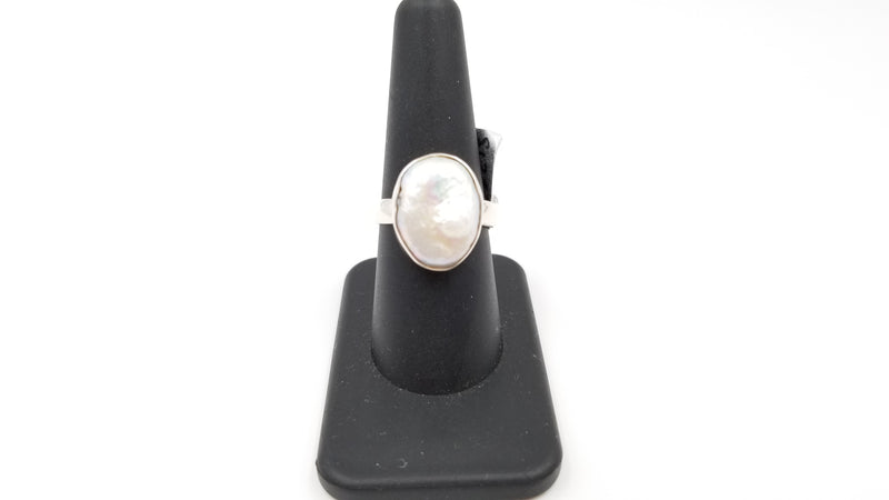 FRESHWATER BAROQUE PEARL STERLING SILVER RING