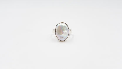 FRESHWATER BAROQUE PEARL STERLING SILVER RING